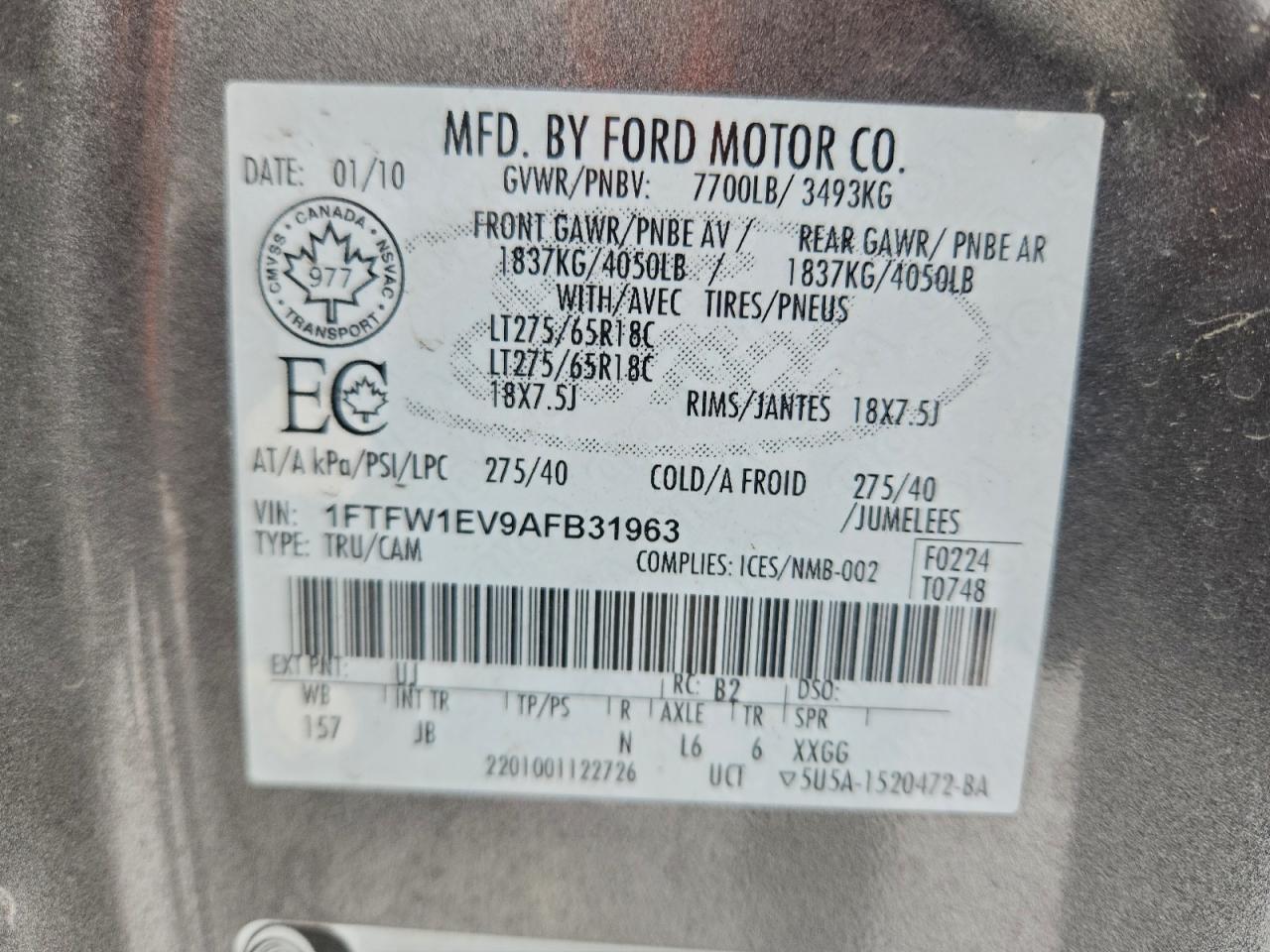 2010 FORD F150 SUPERCREW photo 13