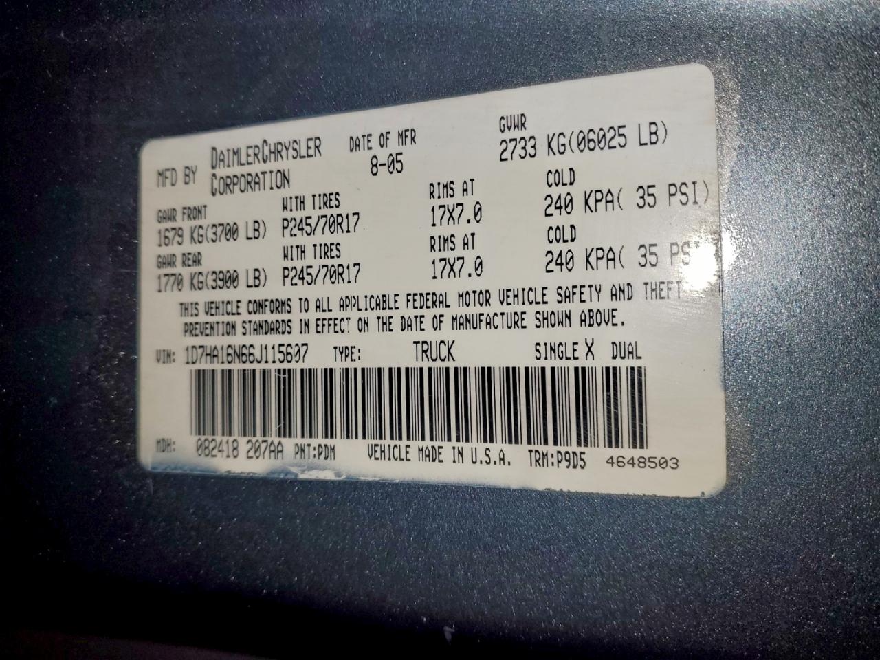 2006 DODGE RAM 1500 ST photo 12