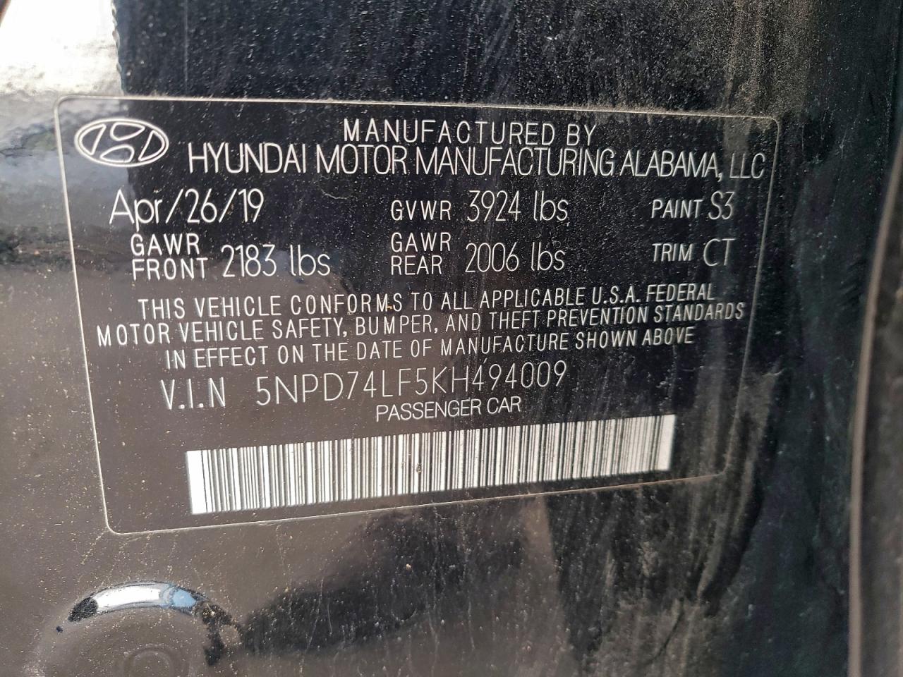 2019 HYUNDAI ELANTRA SE photo 12