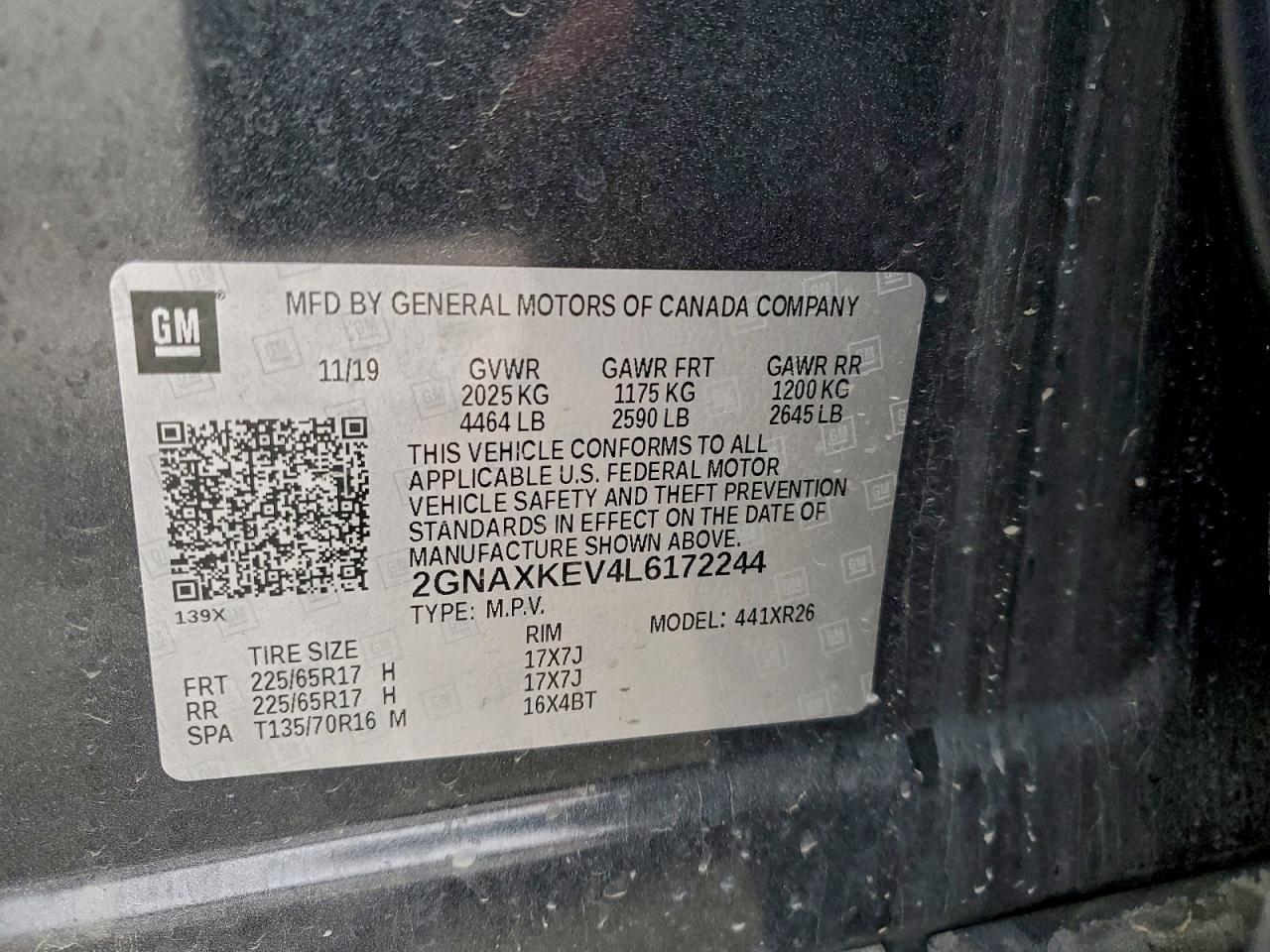 2020 CHEVROLET EQUINOX LT photo 13