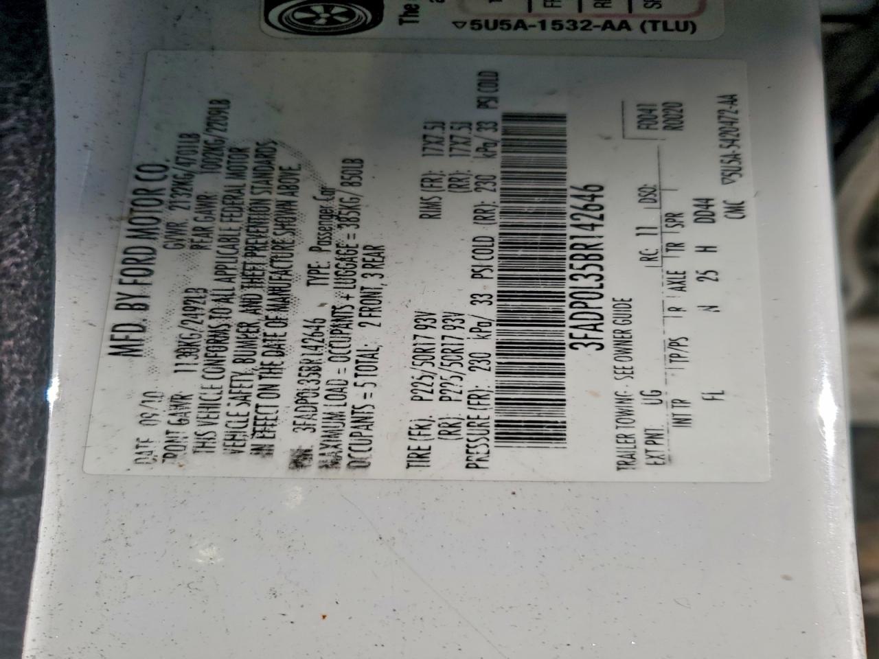 2011 FORD FUSION HYBRID photo 12