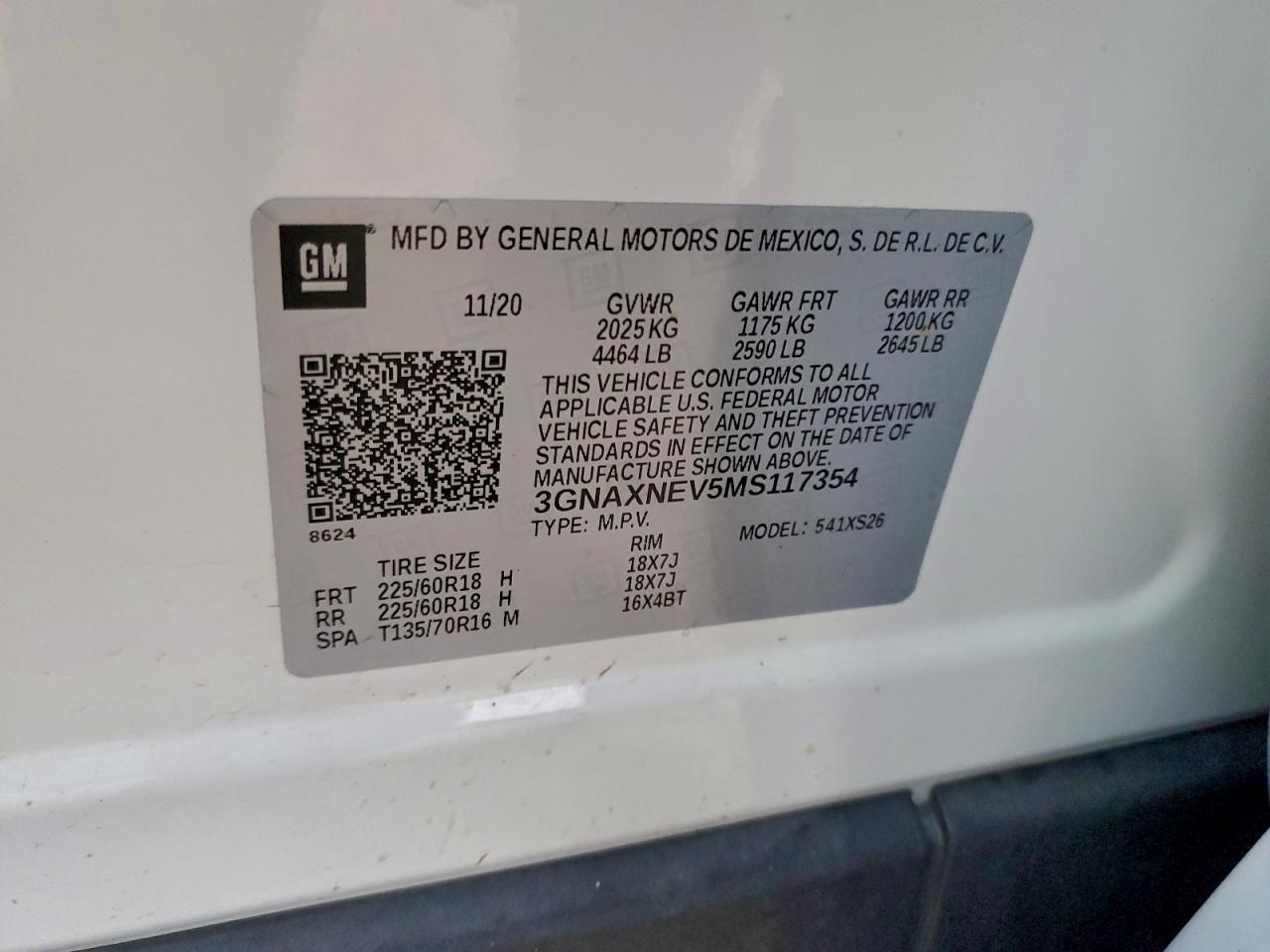 2021 CHEVROLET EQUINOX PREMIER photo 13
