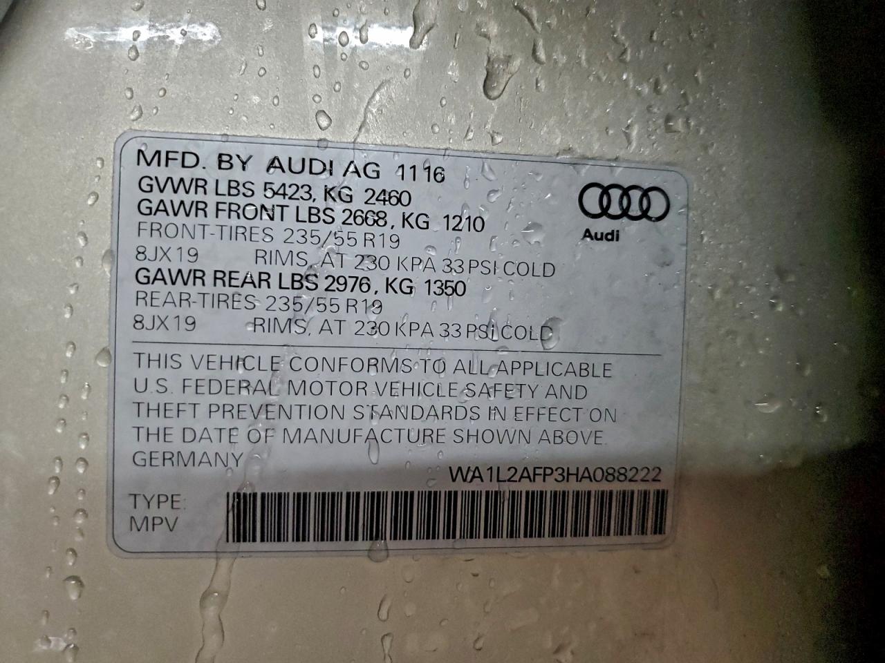 2017 AUDI Q5 PREMIUM PLUS photo 12