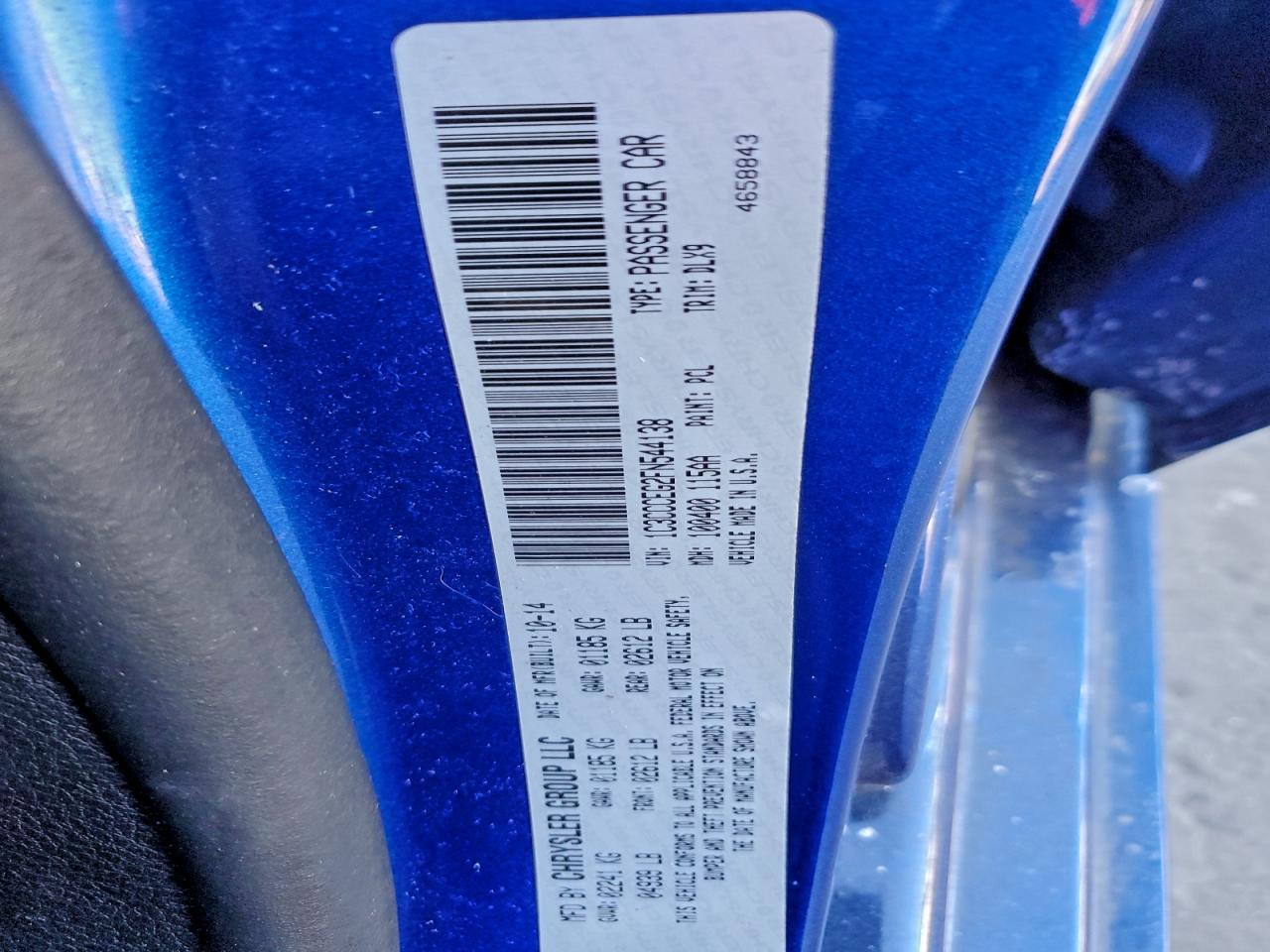 2015 CHRYSLER 200 C photo 12