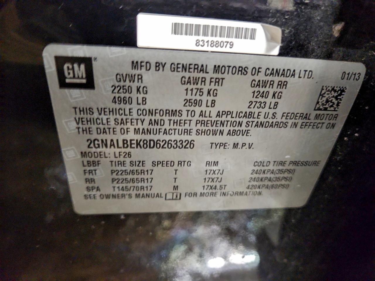 2013 CHEVROLET EQUINOX LS photo 13