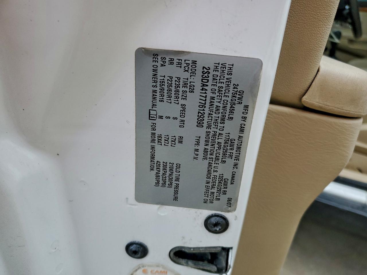 2007 SUZUKI XL7 LUXURY photo 12