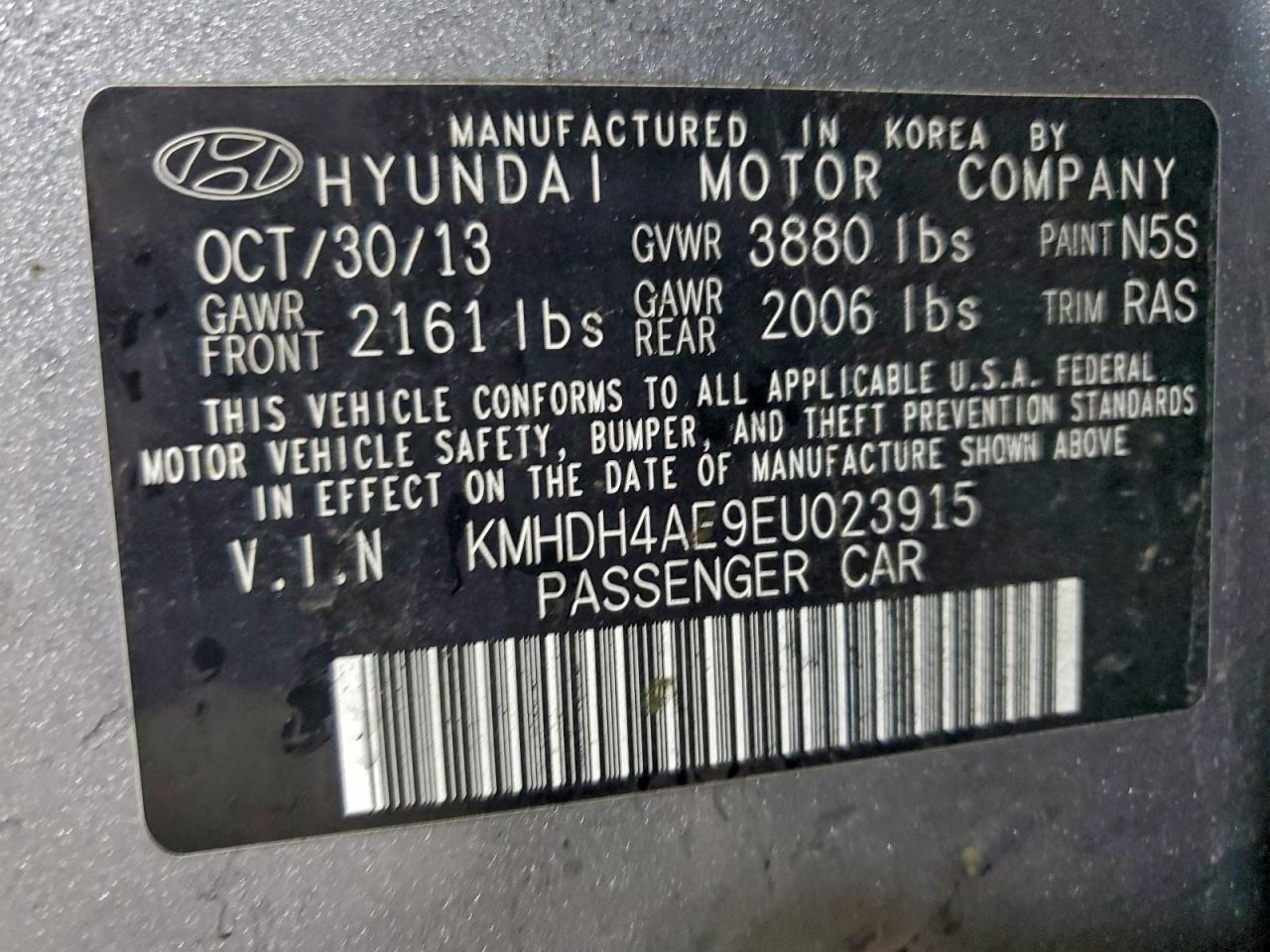 2014 HYUNDAI ELANTRA SE photo 12