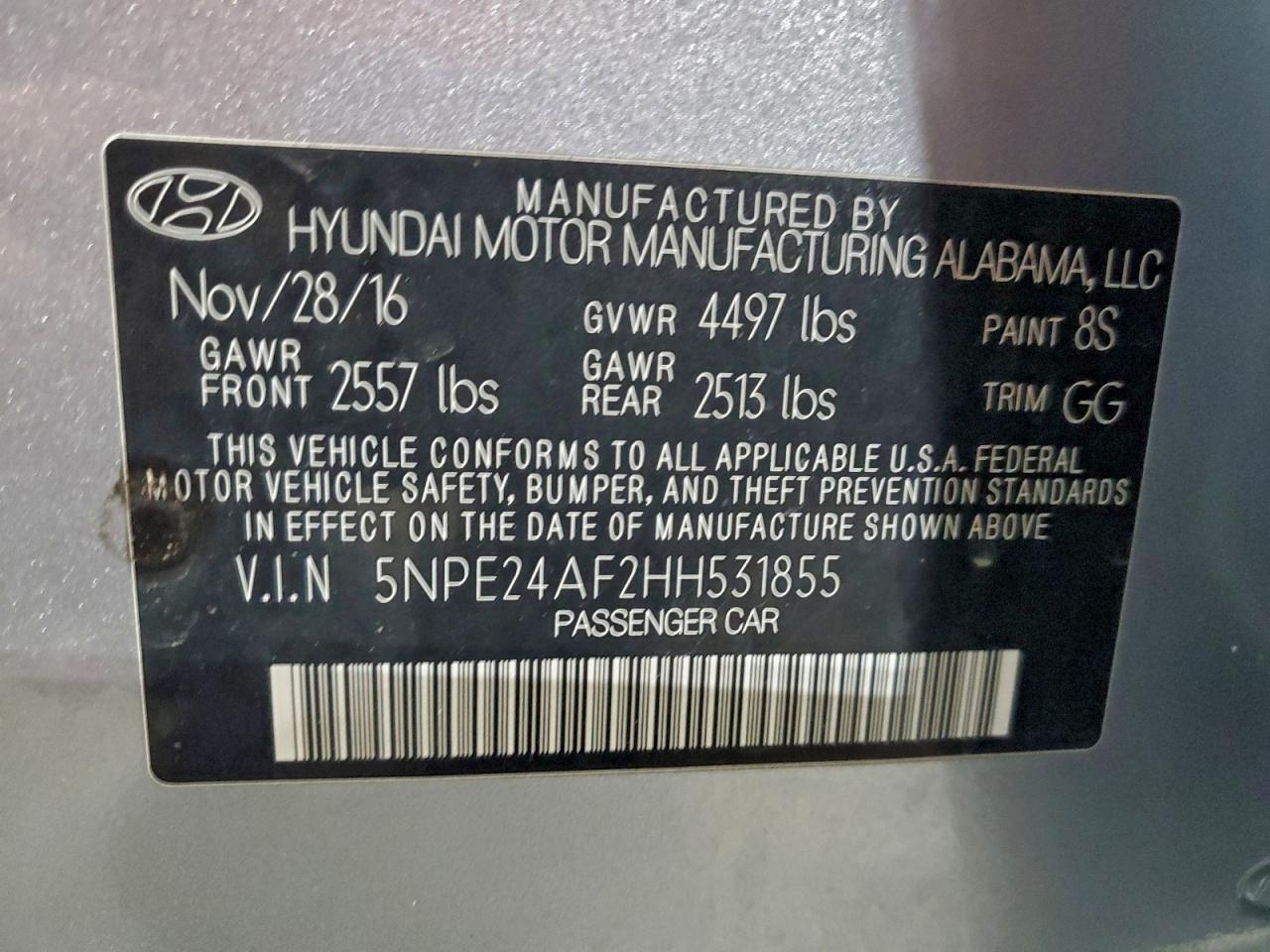 2017 HYUNDAI SONATA SE photo 12
