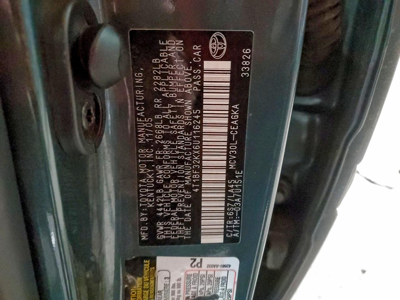 2006 TOYOTA CAMRY LE photo 13