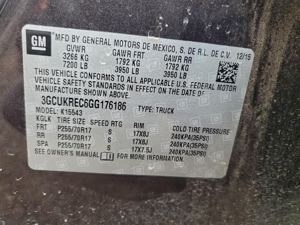 2016 CHEVROLET SILVERADO K1500 LT photo 12