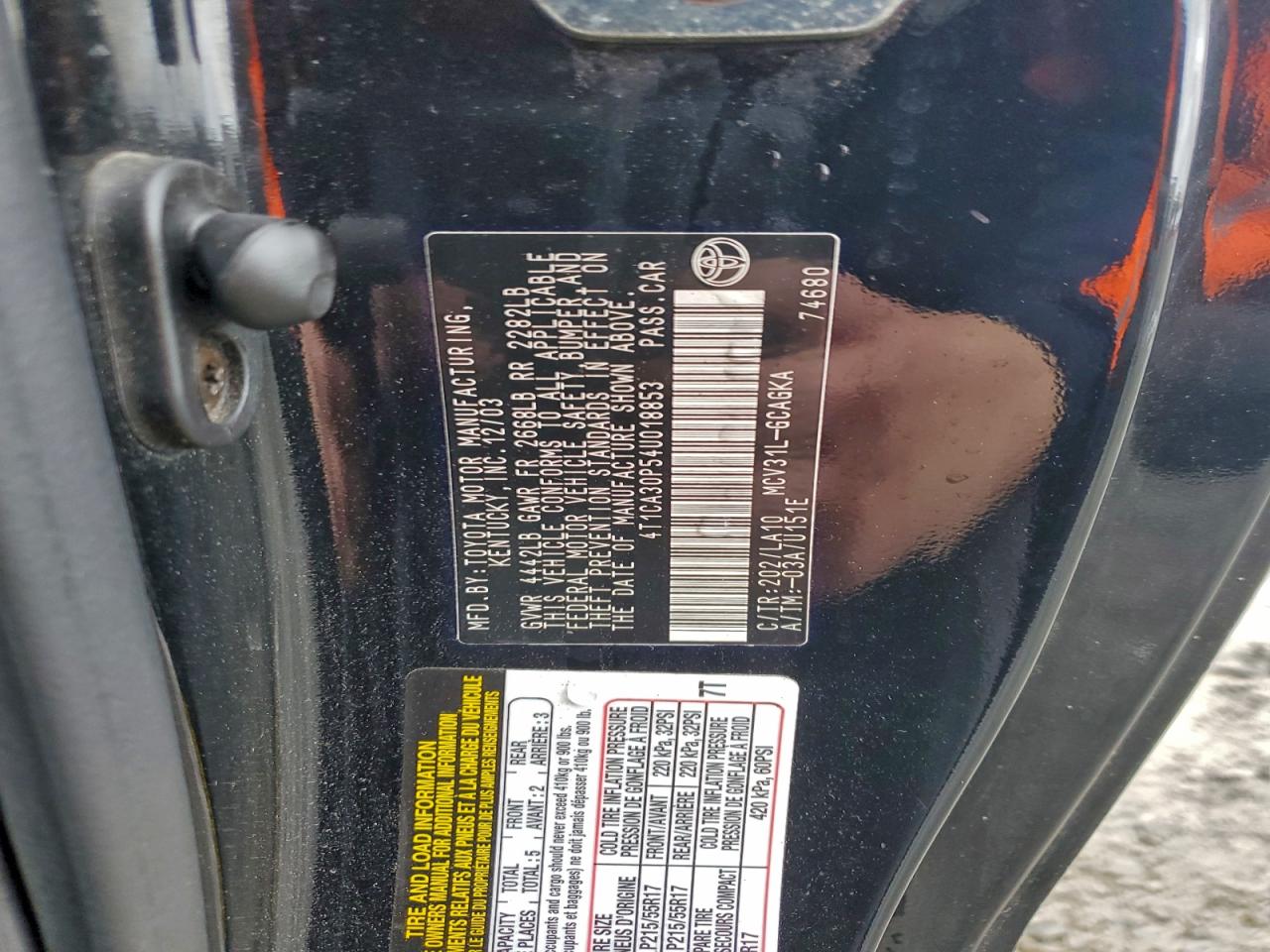 2004 TOYOTA CAMRY SOLARA SE photo 12