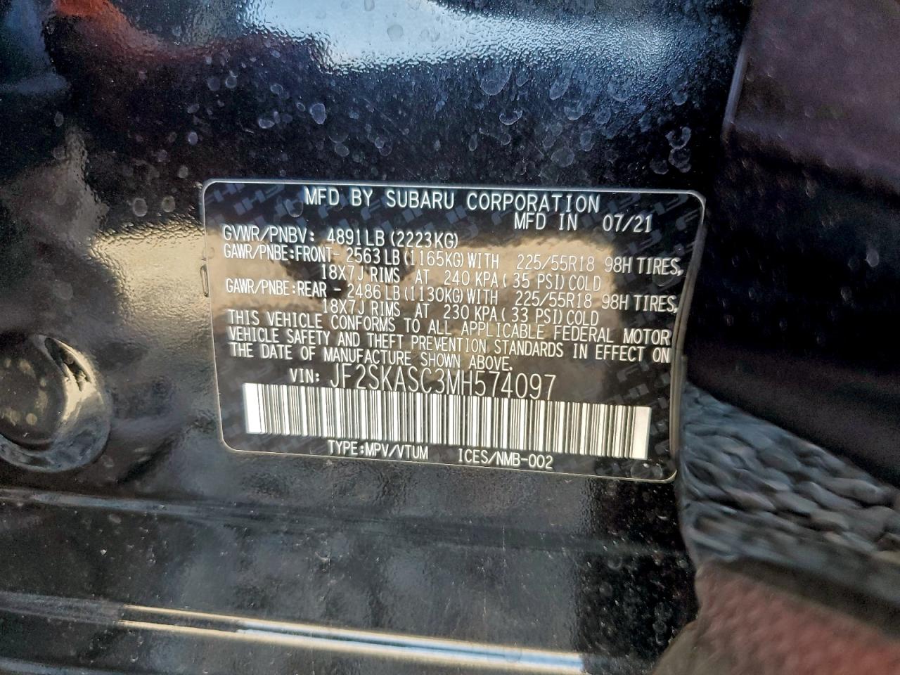 2021 SUBARU FORESTER LIMITED photo 14