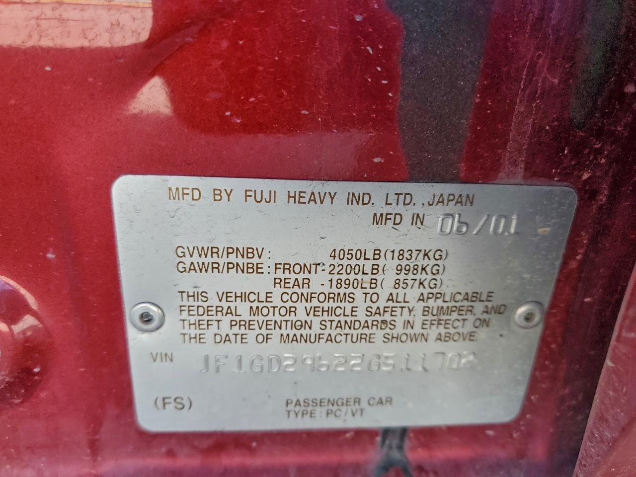 2002 SUBARU IMPREZA WRX photo 12