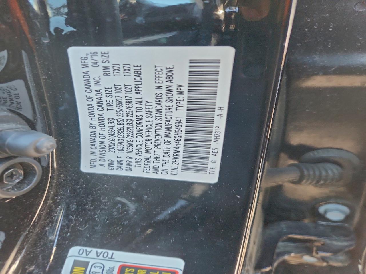 2016 HONDA CR-V SE photo 13