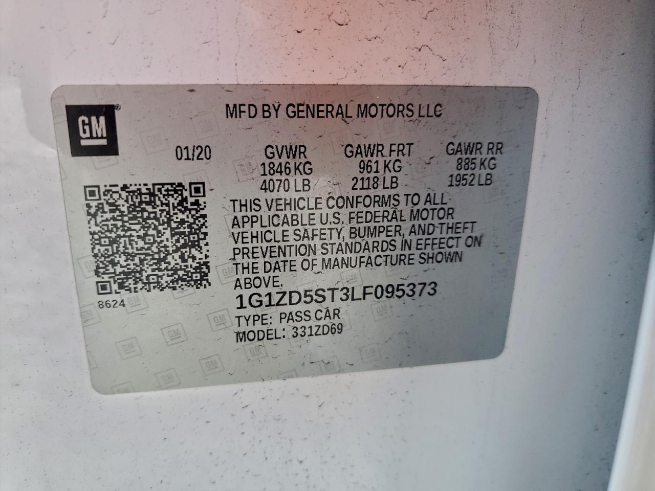 2020 CHEVROLET MALIBU LT photo 13