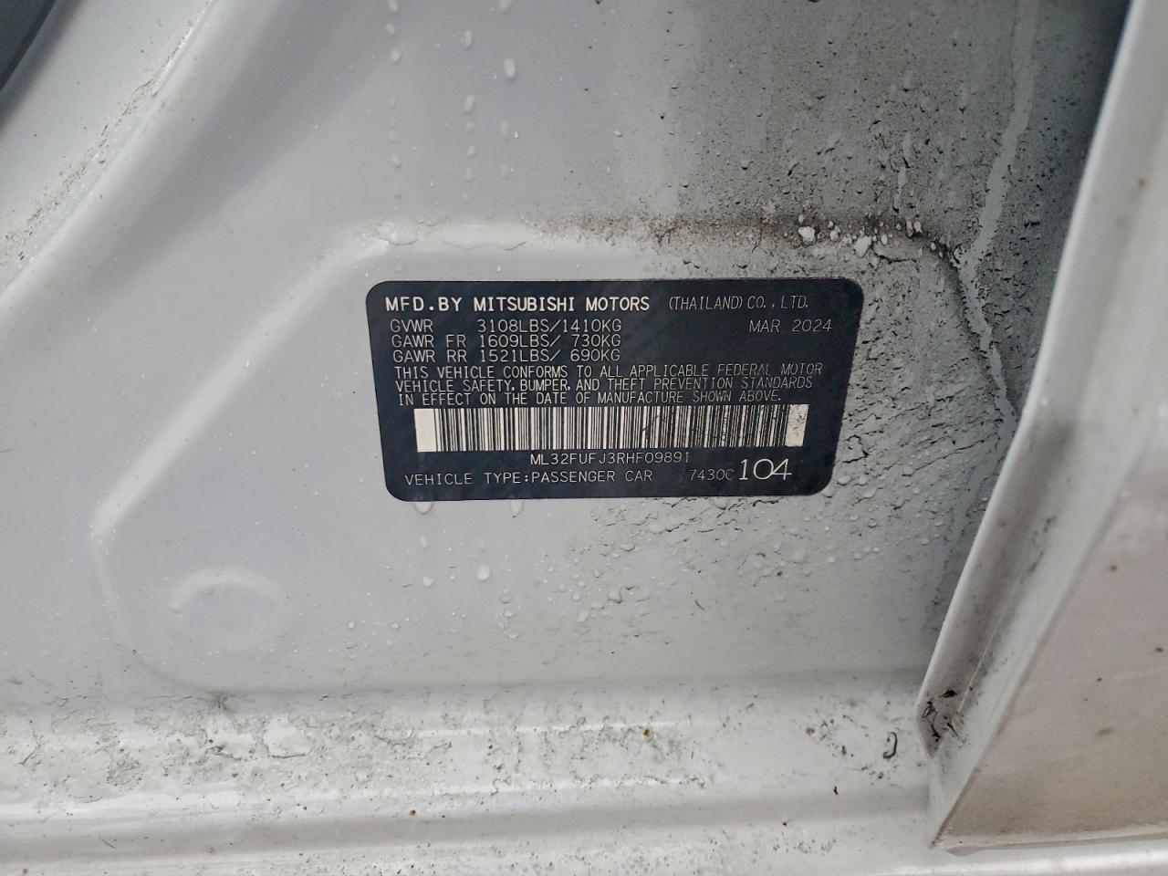 2024 MITSUBISHI MIRAGE G4 ES photo 12