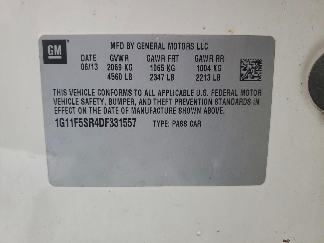2013 CHEVROLET MALIBU 2LT photo 12
