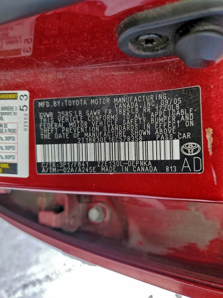 2006 TOYOTA COROLLA CE photo 12