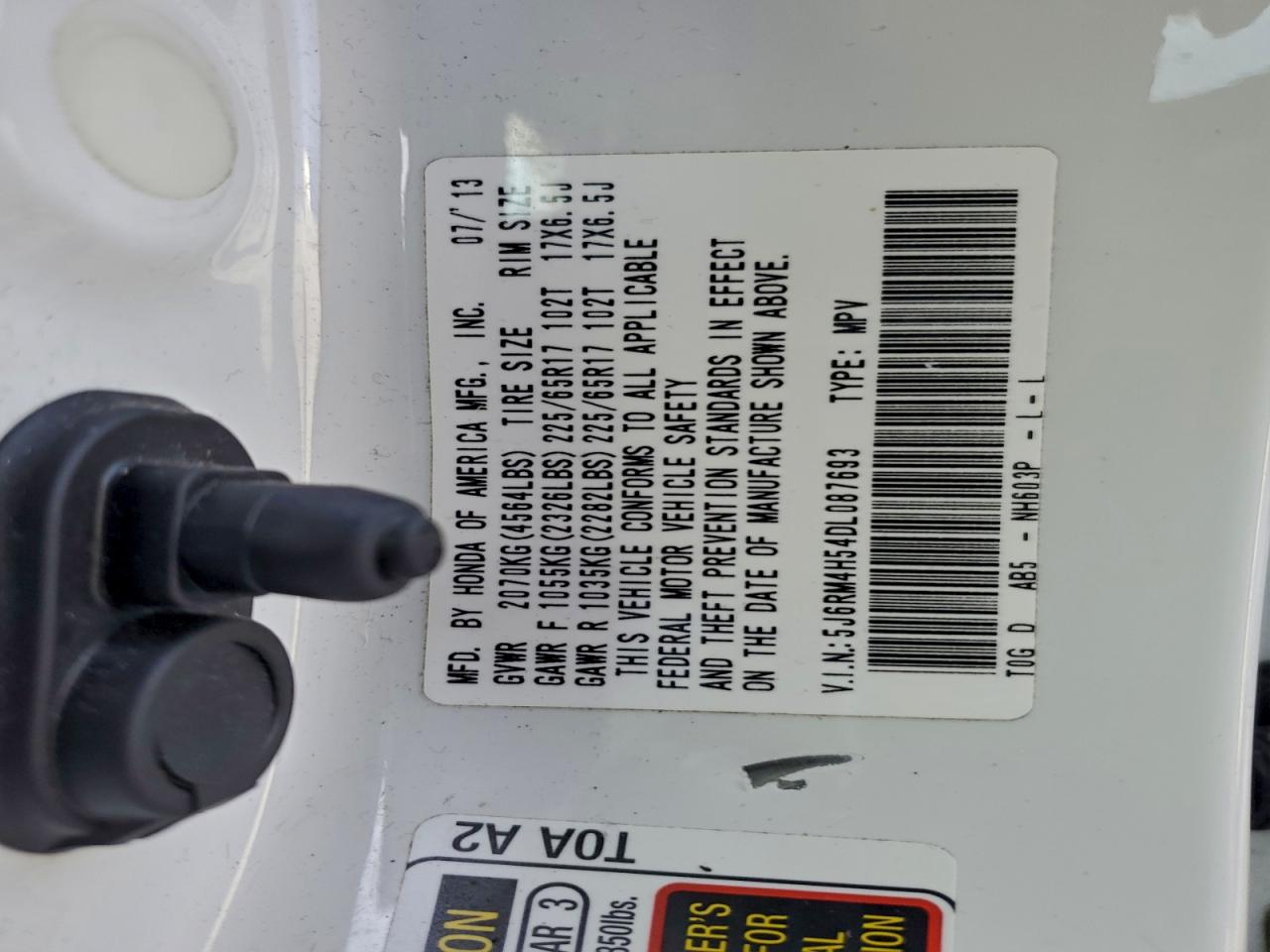 2013 HONDA CR-V EX photo 12