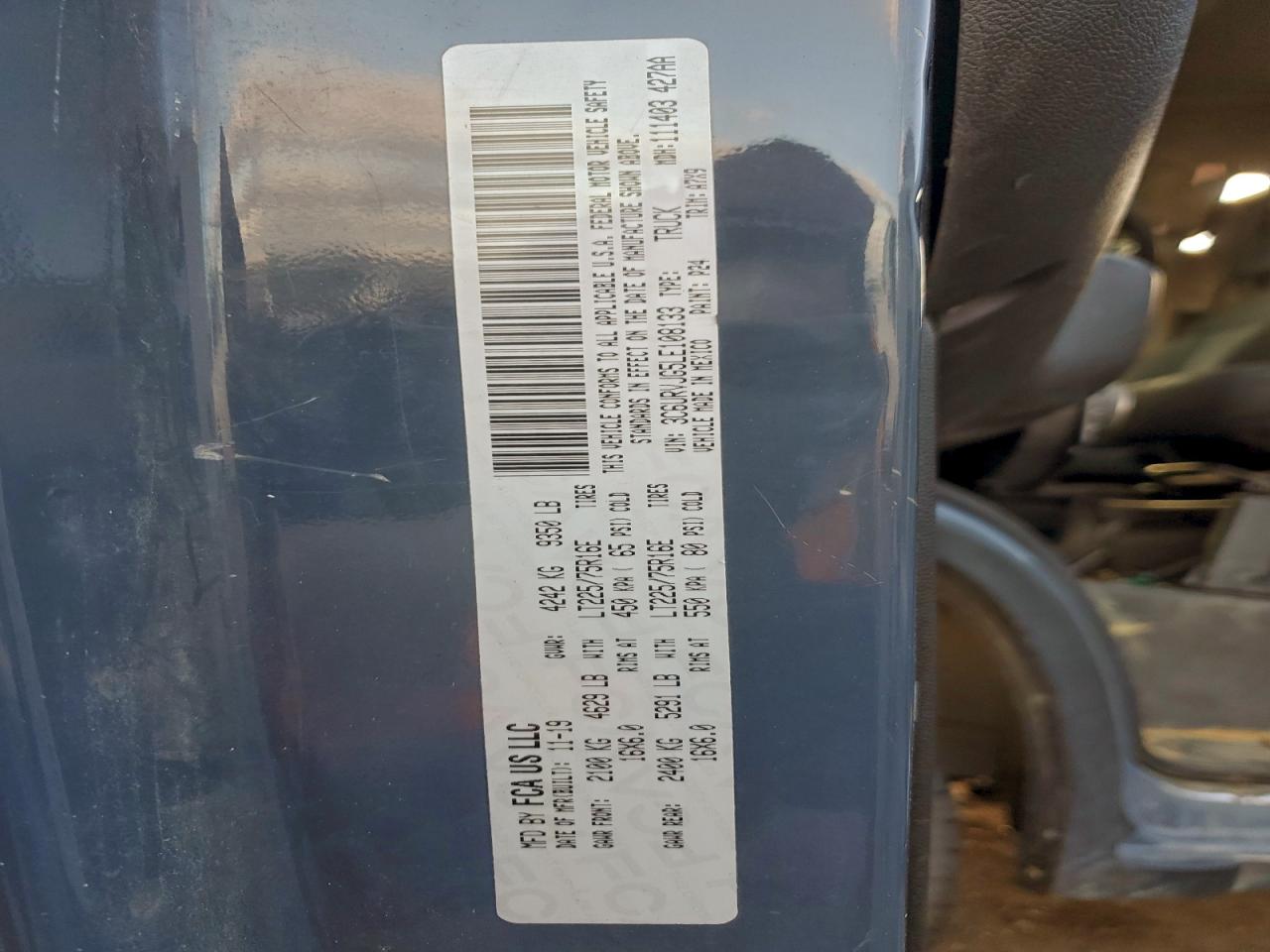 2020 RAM PROMASTER 3500 3500 HIGH photo 13