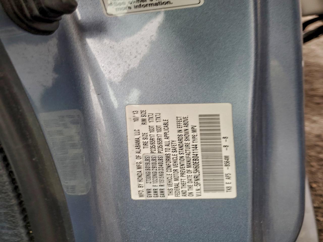 2014 HONDA ODYSSEY EXL photo 13