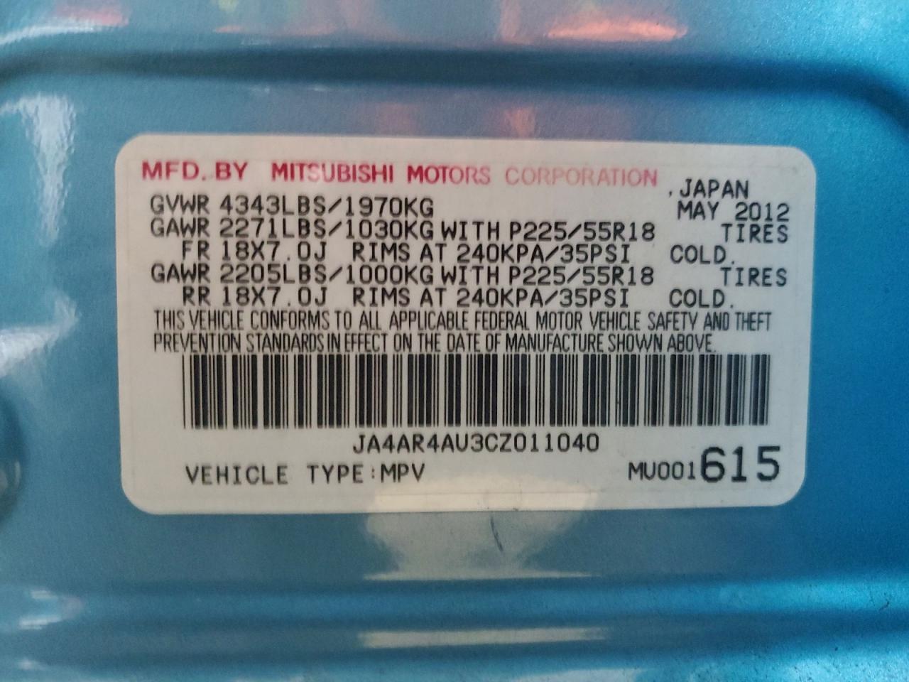 2012 MITSUBISHI OUTLANDER SPORT SE photo 13