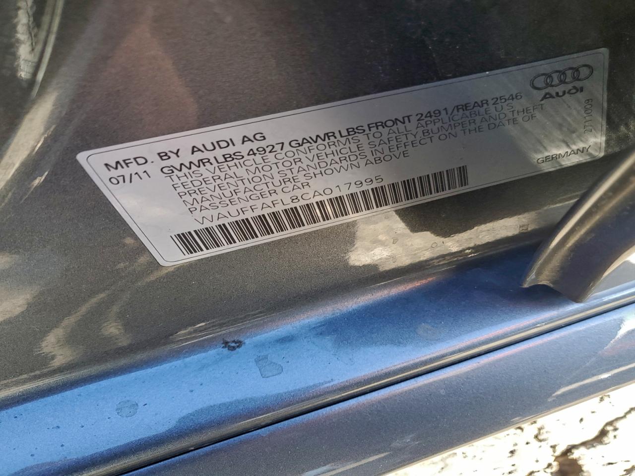 2012 AUDI A4 PREMIUM PLUS photo 12