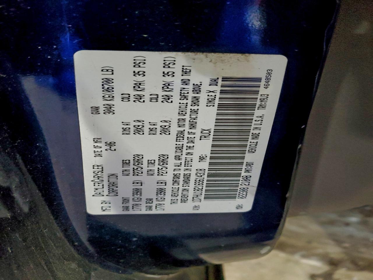 2006 DODGE RAM 1500 ST photo 12