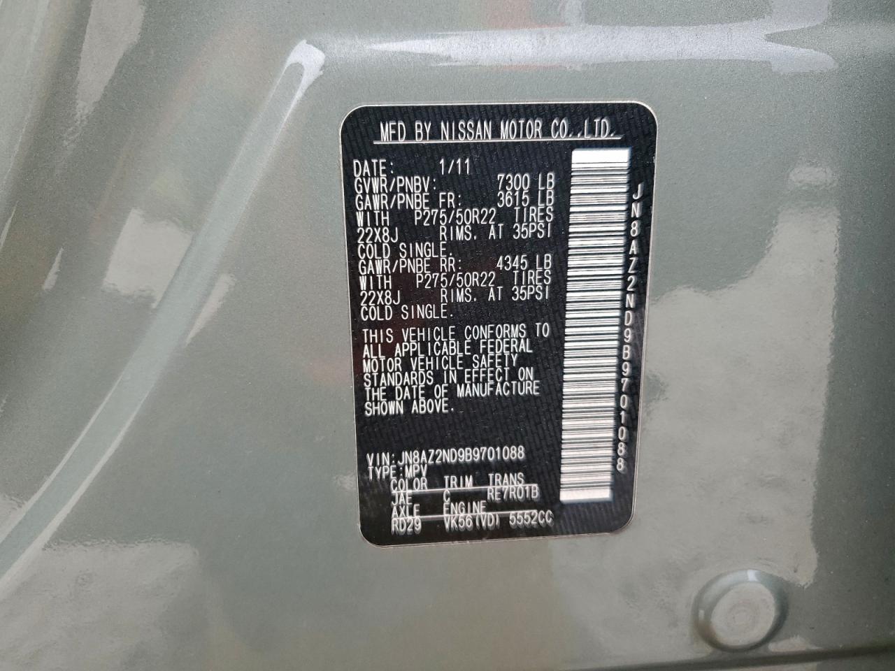 2011 INFINITI QX56 photo 14