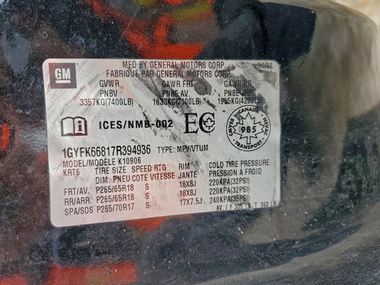 2007 CADILLAC ESCALADE ESV photo 13