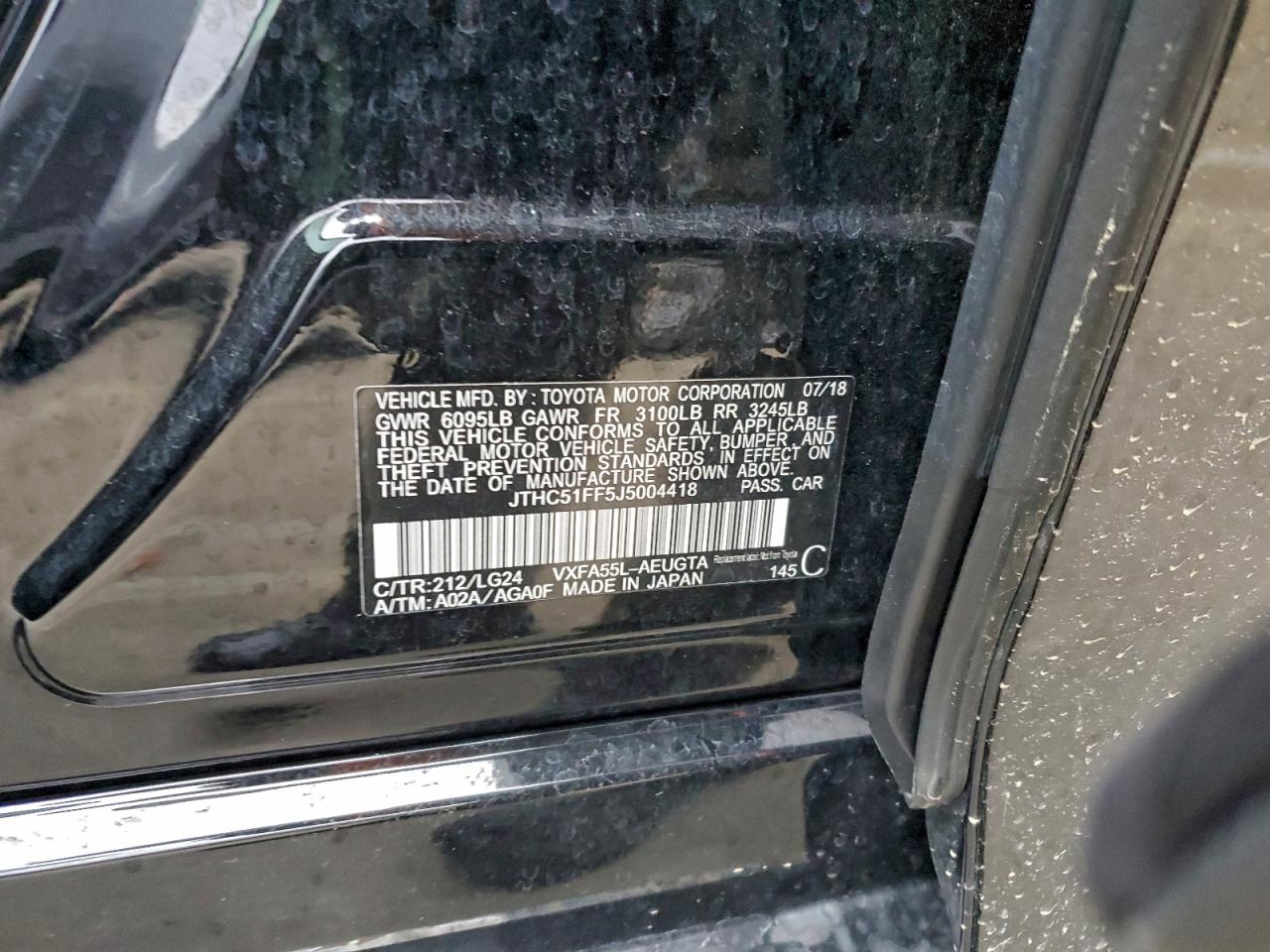 2018 LEXUS LS 500 BASE photo 12