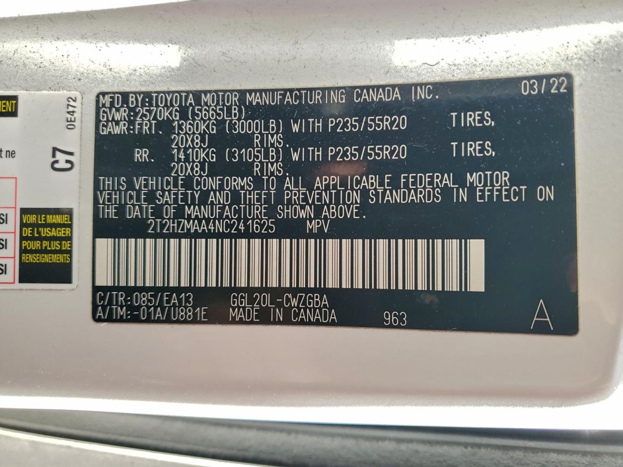 2022 LEXUS RX 350 photo 53