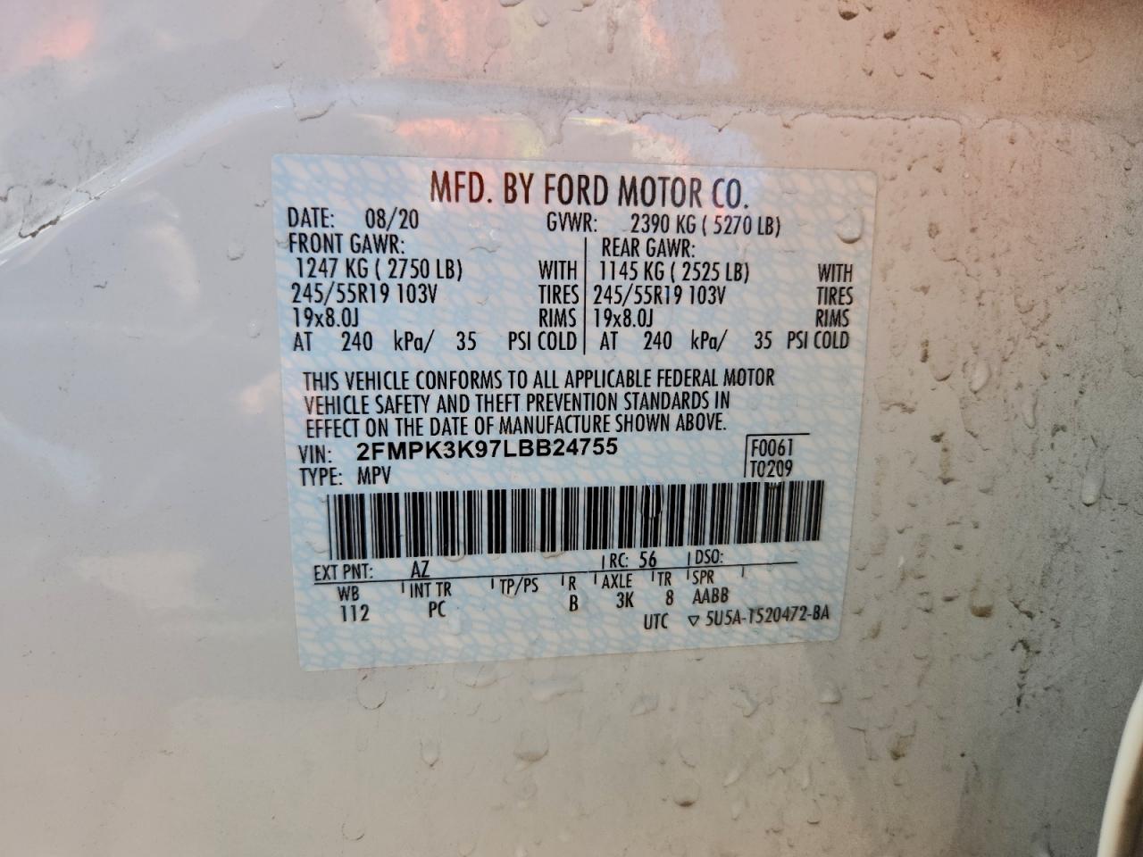 2020 FORD EDGE TITANIUM photo 14