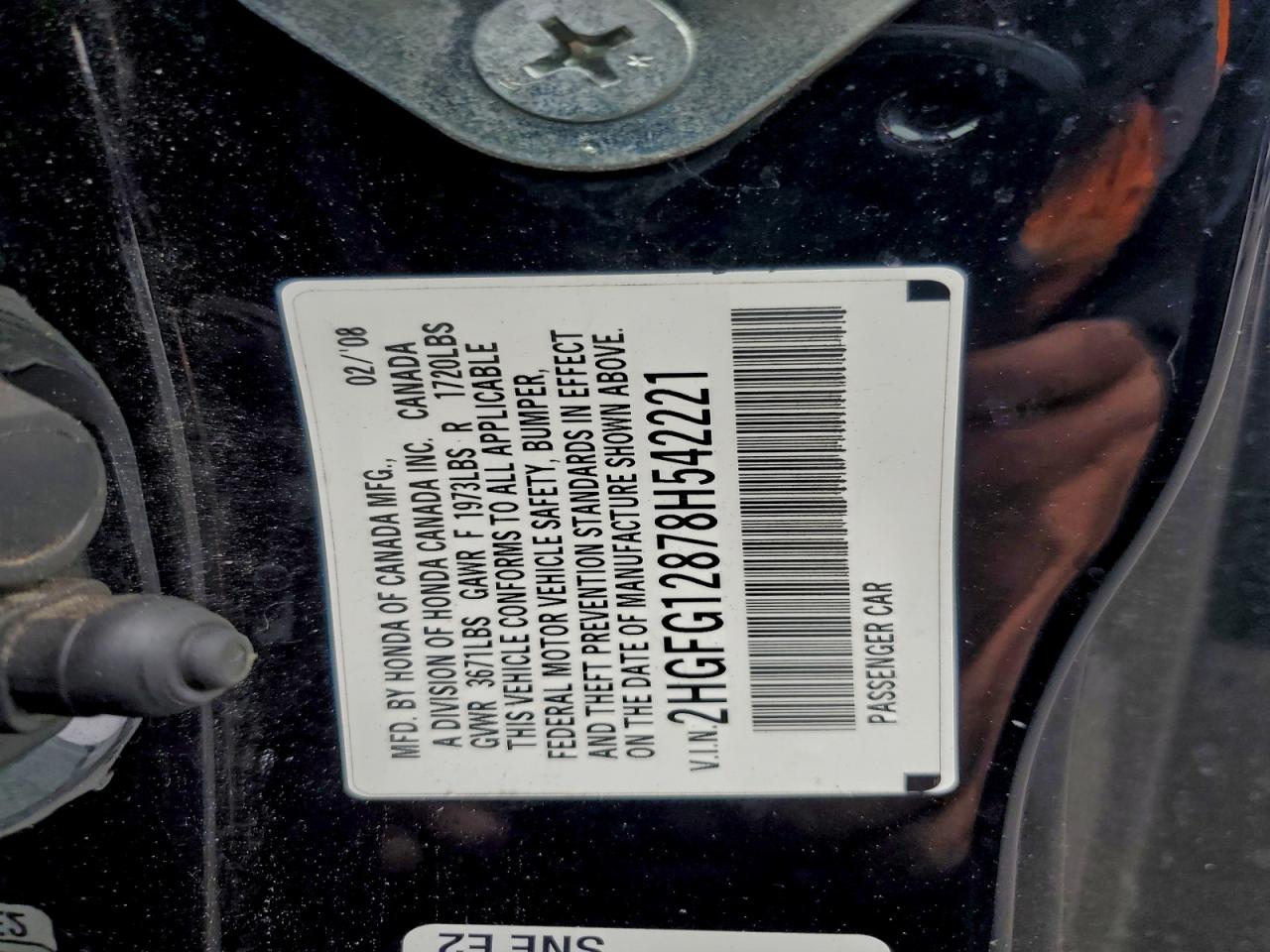 2008 HONDA CIVIC EX photo 12