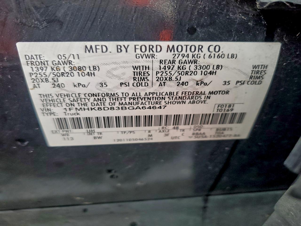 2011 FORD EXPLORER XLT photo 13