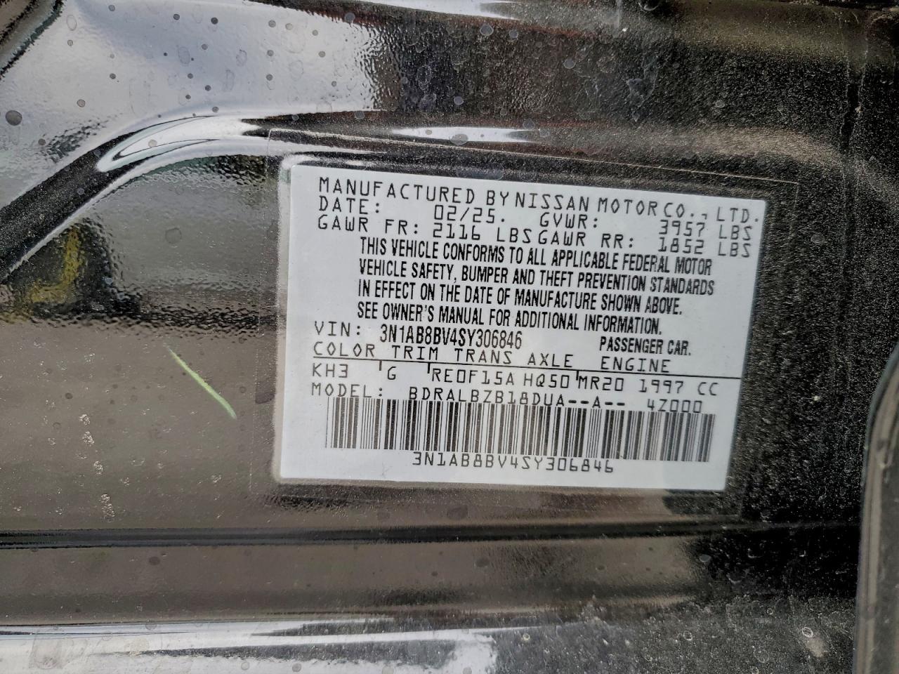 2025 NISSAN SENTRA S photo 12