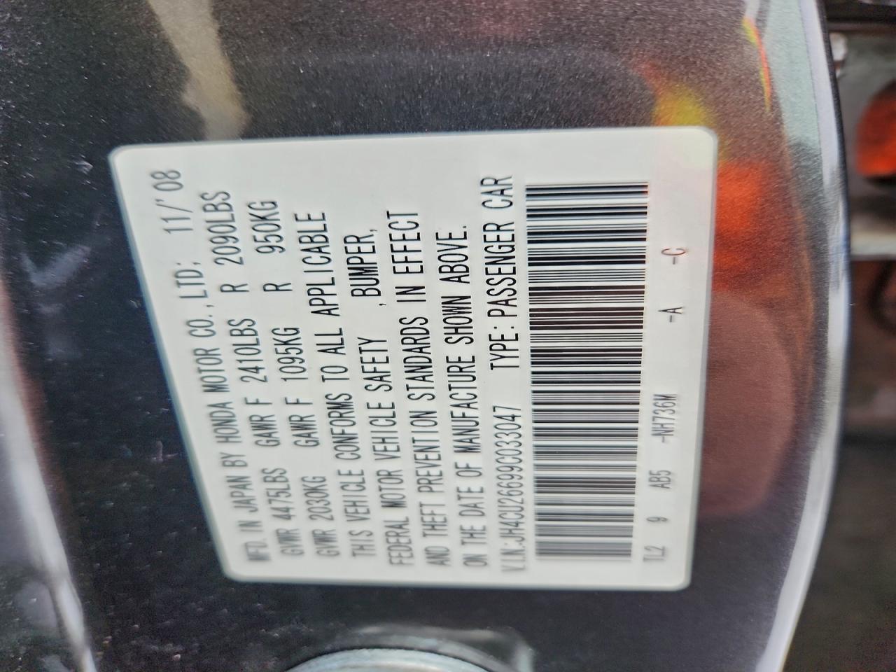 2009 ACURA TSX photo 12
