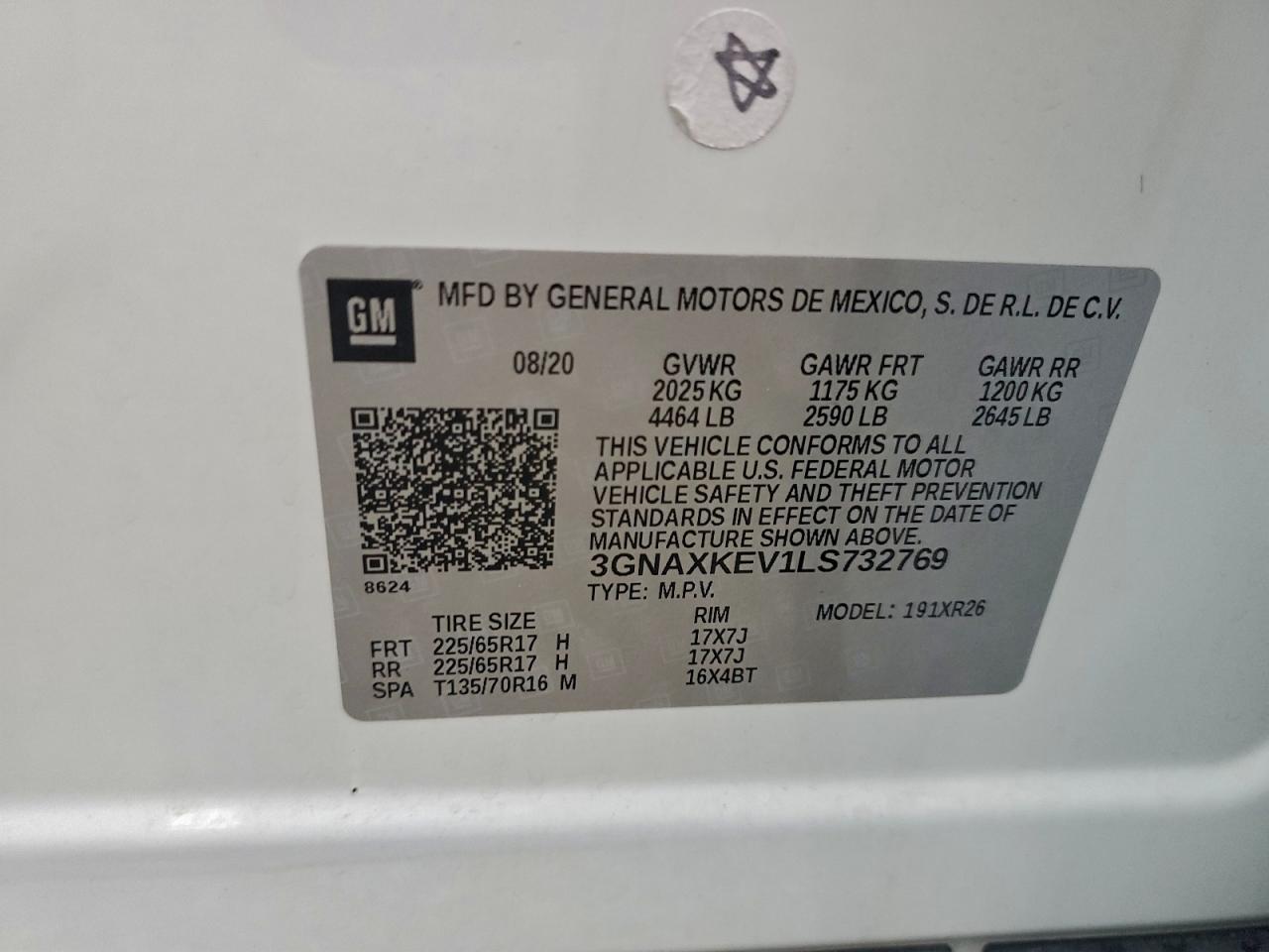 2020 CHEVROLET EQUINOX LT photo 13