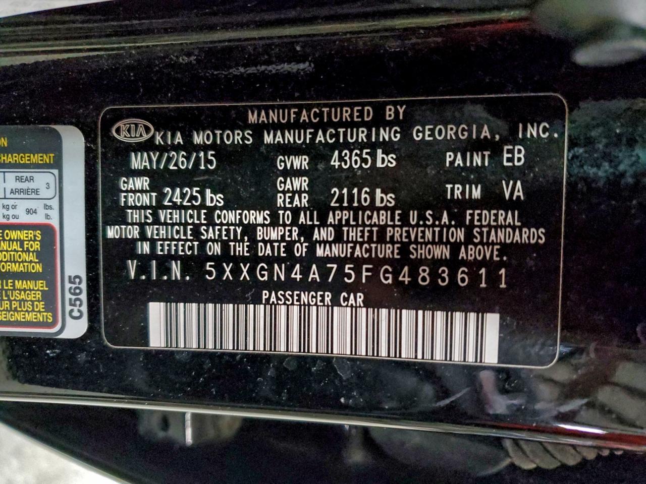 2015 KIA OPTIMA EX photo 23