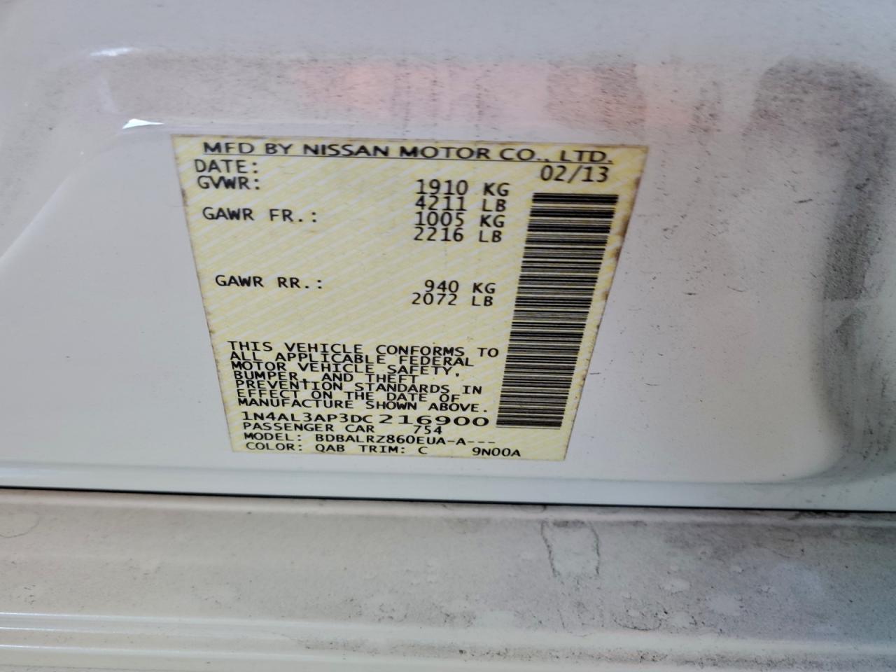 2013 NISSAN ALTIMA 2.5 photo 13