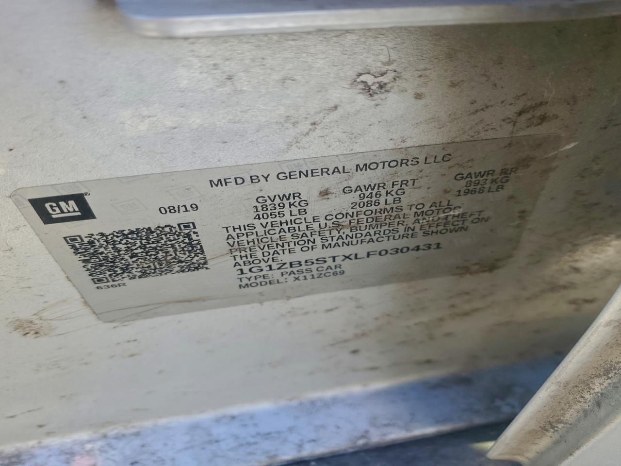 2020 CHEVROLET MALIBU LS photo 12