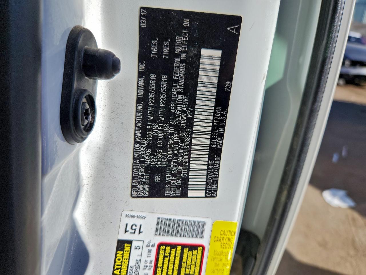 2017 TOYOTA SIENNA XLE photo 14