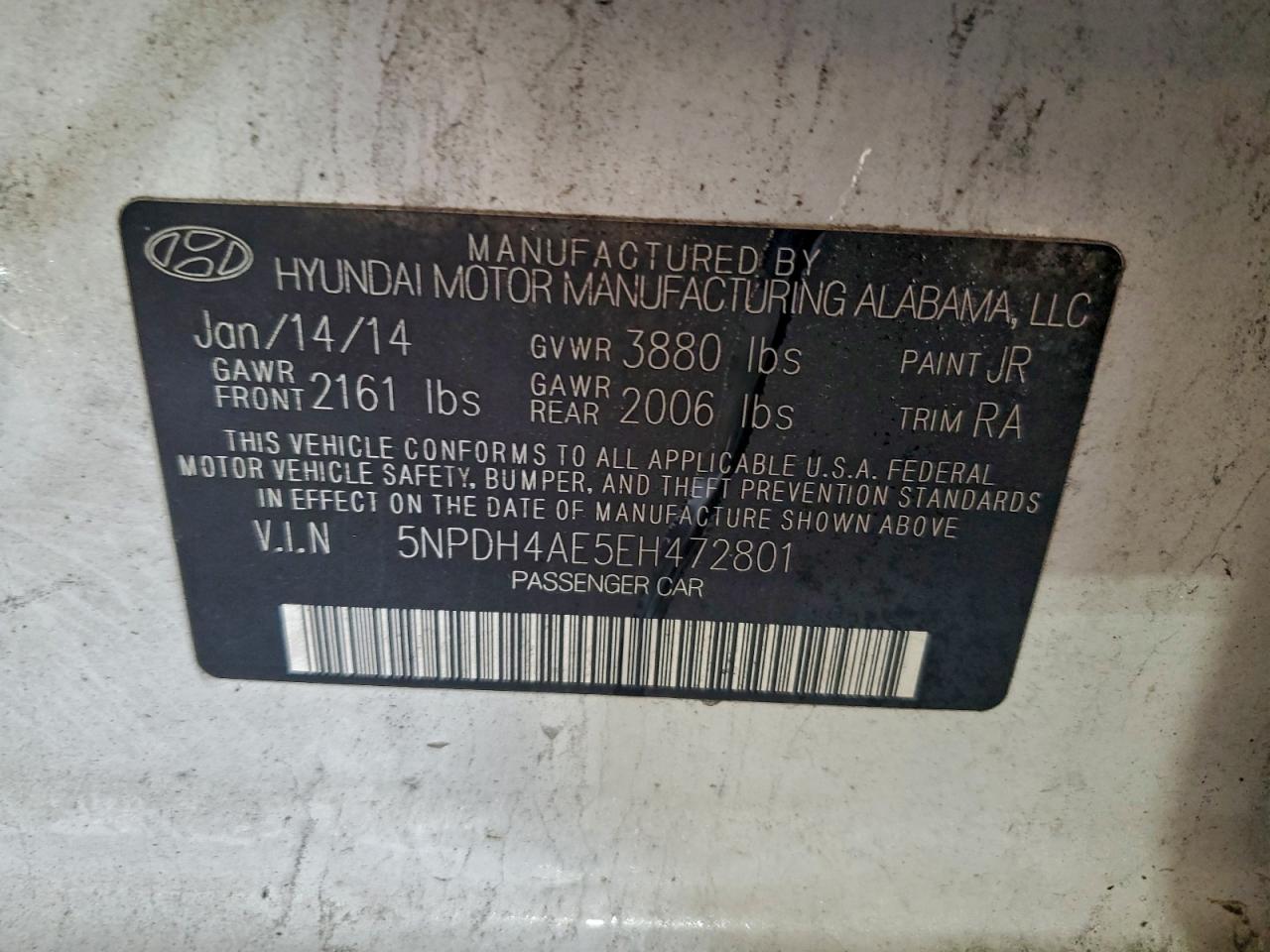 2014 HYUNDAI ELANTRA SE photo 12