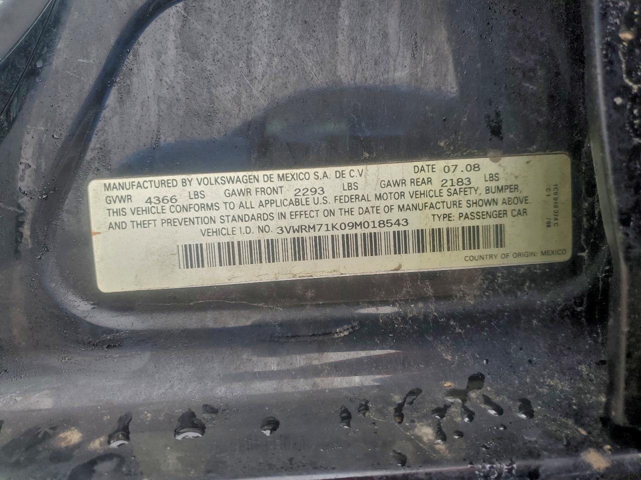 2009 VOLKSWAGEN JETTA SE photo 12