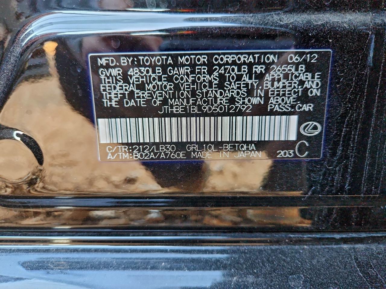 2013 LEXUS GS 350 photo 12