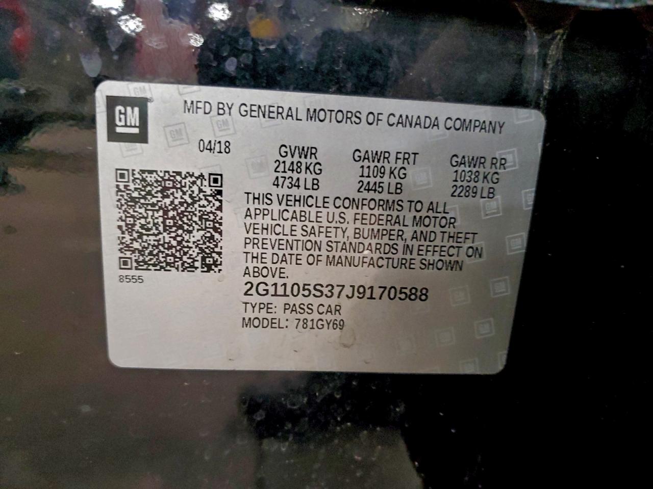2018 CHEVROLET IMPALA LT photo 23