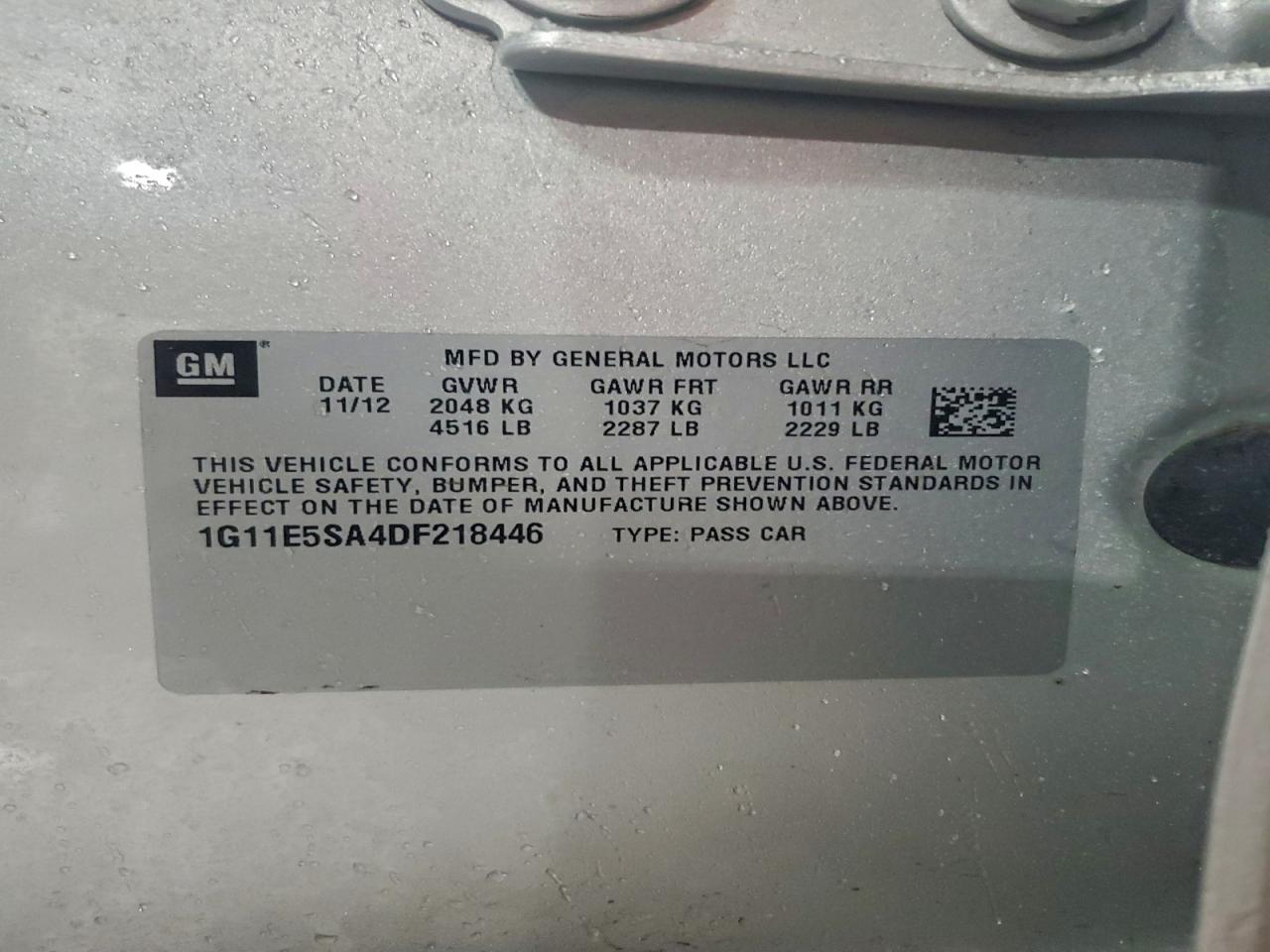 2013 CHEVROLET MALIBU 2LT photo 12