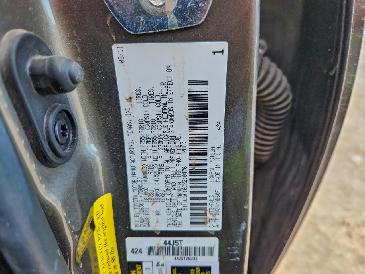 2012 TOYOTA TUNDRA CREWMAX SR5 photo 13