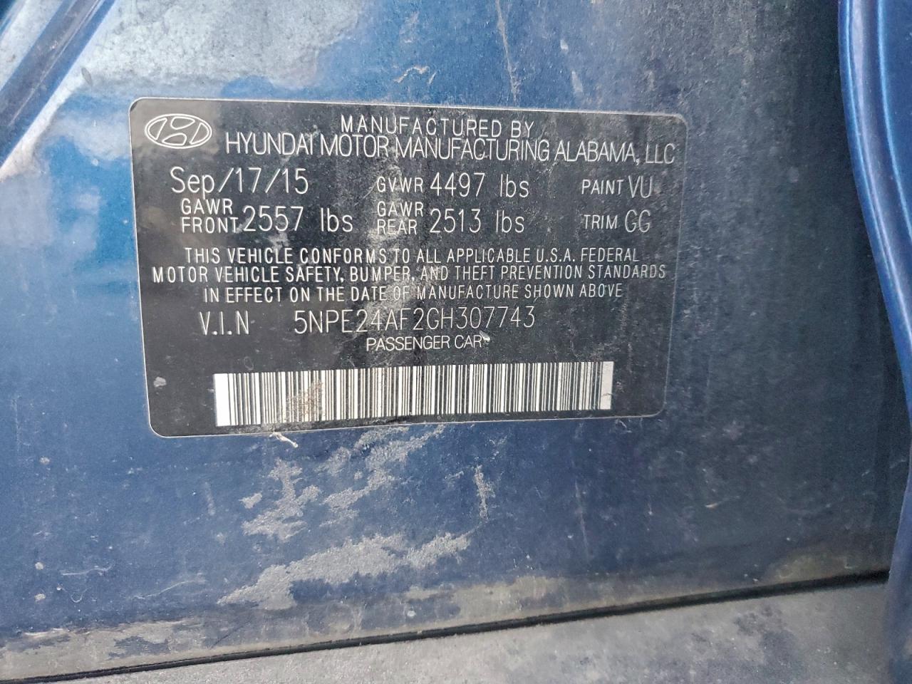 2016 HYUNDAI SONATA SE photo 12