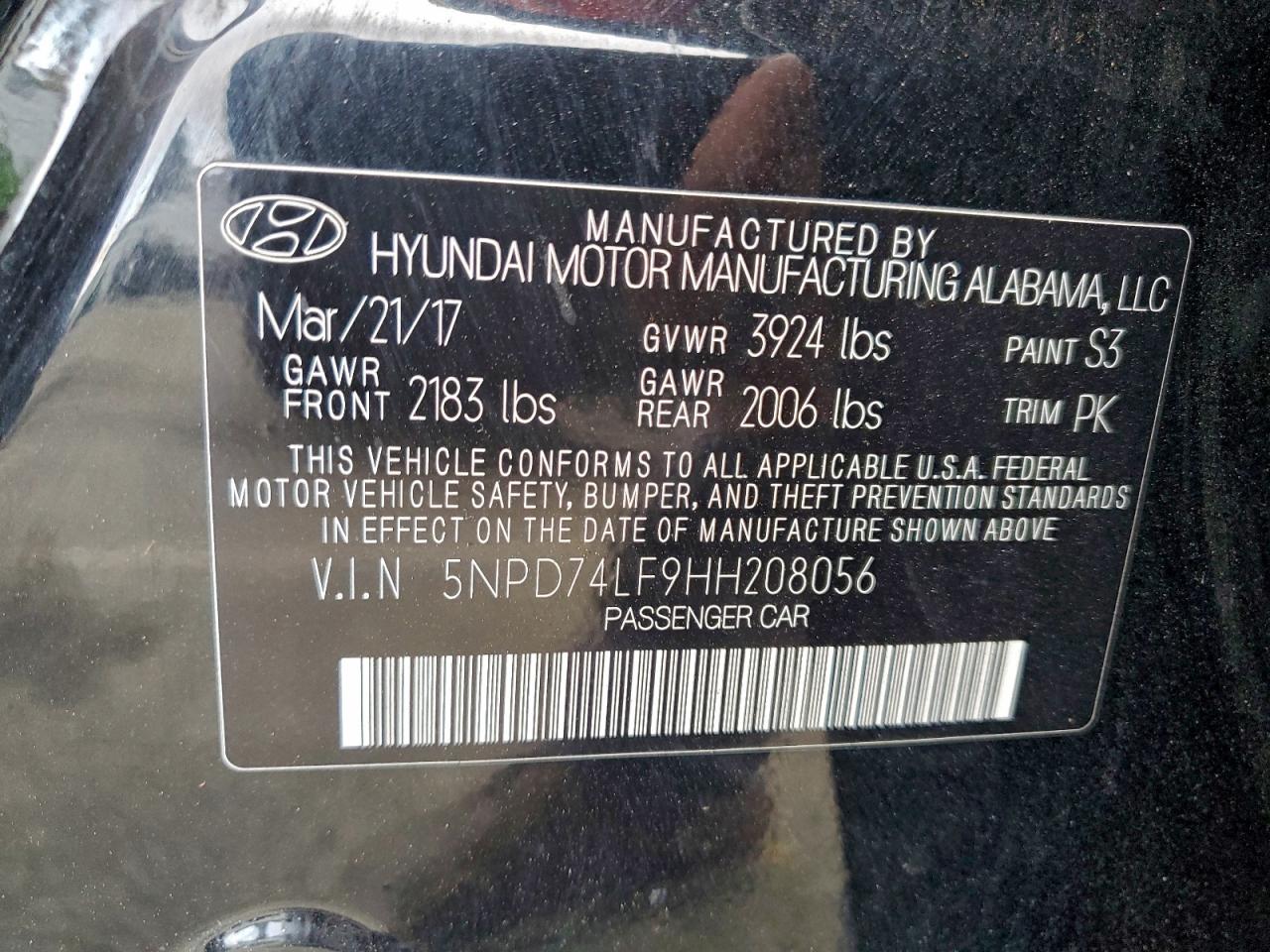 2017 HYUNDAI ELANTRA SE photo 12